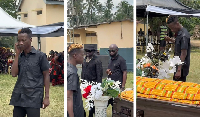 K.K Fosu captured during the funeral of his father