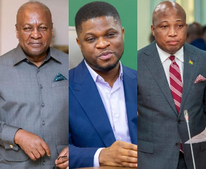 Presient Mahama (L), Samy Gyamfi (M) and Ablakwa (R) all spoke about sole sourcing