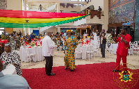 File photo of President Nana Addo dancing with Nana Konadu Agyeman-Rawlings