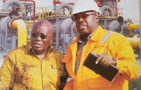 President Akufo-Addo and Dr Asante at the gas plant Image Credit: Ghanaian Times