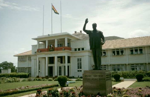 A statue of Osagyefo Dr Kwame Nkrumah, on display