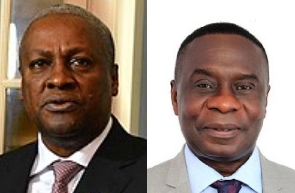 John Dramani Mahama (right), James Gyakye Quayson (left)