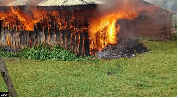 Ogiek home in Kenya's Mau Forest have been set on fire