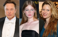 Elon Musk (L) daughter Vivian Wilson (M) and Ex-wife Justin Wilson (R)