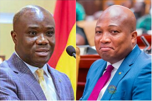 Kwakye Ofosu (L) has refuted assertions that Ablakwa is responsible for the visa restrictions