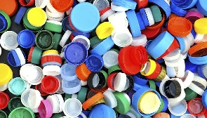 File photo of plastic bottle caps