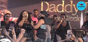 Obaapa Christy's performance turned the sombre event into a celebratory one