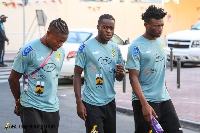 Black Stars players during the walk