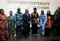 M.anifest (fourth right) with guests at Howard University