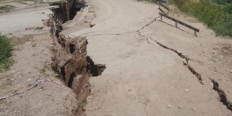 File photo of an earthquake carck