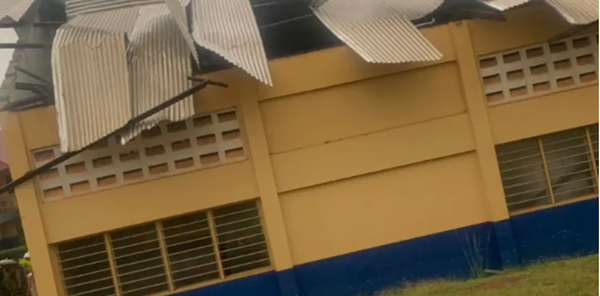 Management of the school say the storm damaged the entire roofing of three workshops