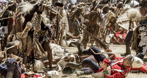 Events marking the Battle of Isandlwana usually include a re-enactment of the Zulu victory Events marking the Battle of Isandlwana usually include a re-enactment of the Zulu victory