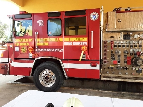 Fire truck donated to GNFS  in Winneba by Charlottesville Fire Department in Virginia, USA