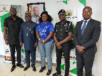 Issifu Seidu (2nd L) with ASP Bernice Timbilla (M) and others at the meeting