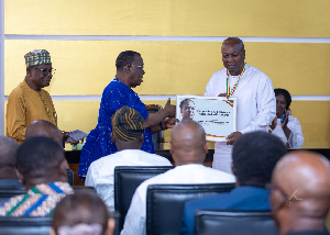 President John Dramani Mahama (in white) during the meeting with PUFA