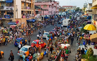 File photo of a busy street in Accra