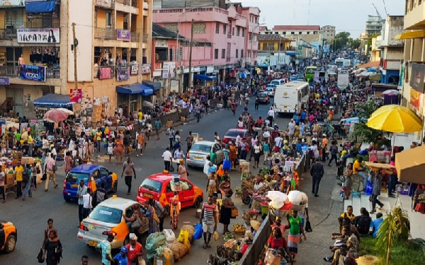 File photo of a busy street in Accra