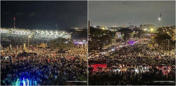 Thousands of fans thronged the Independence Square in Accra for Shatta Wale