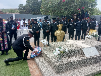 Wreaths were laid at the burial site on behalf of the family, traditional leaders, and the police