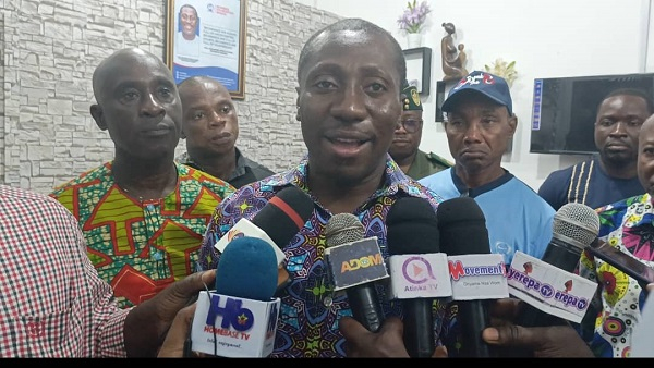 Afenyo-Markin speaking to the media after the commissioning