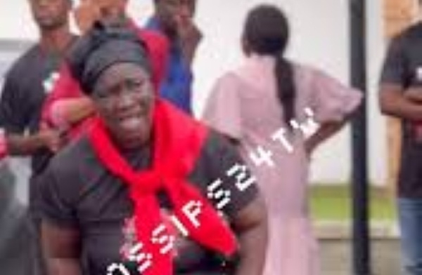 The grandmother (pictured) of the slain immigration officer has been crying for justice