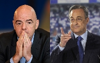 FIFA president Gianni Infantino and Real Madrid president Florentino Perez