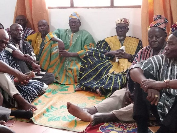 The paramount chief of Bole and other chiefs who visited the new Overlord of Gonja