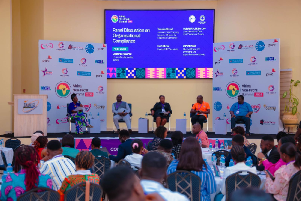 Veronica Mensah (third from L) among other panel members