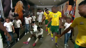 Ndidi and Simon fell just before they entered the pitch