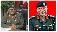 Maj Gen Thomas Oppong Peprah(R) was replaced by Lt Gen William Agyapong (L)