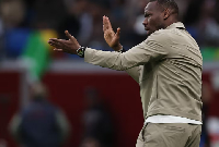 Senegal coach Pape Bouna Thiaw reacts during an AFCON match