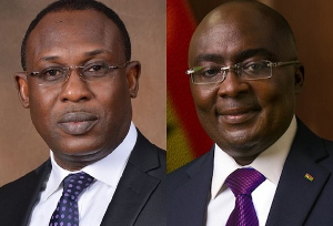 Kofi Bentil (L) has urged Ghanaians to give Dr Bawumia (R) chance to lead the nation in future
