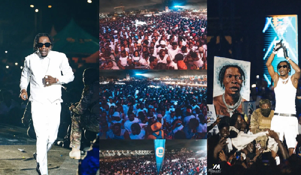 Shatta Wale's concert drew record-breaking crowds at the Independence Square.