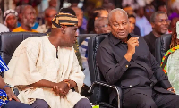 Haruna Iddrisu (L) with President John Mahama