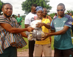 Each participating team received jerseys and footballs