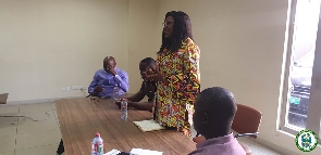 Mayor of Accra, Hon. Elizabeth Naa Kwatsoe Tawiah Sackey engaging with stakeholders