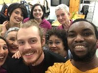 David Oscar with some members of the cast
