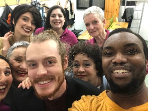 David Oscar with some members of the cast
