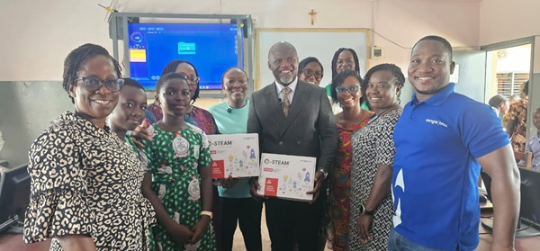 Kwesimintsim MP, Philip Buckman visits a Telecel Digitech Academy school in his constituency