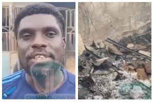 A resident of Kasoa Millennium City whose four-bedroom apartment was destroyed by fire