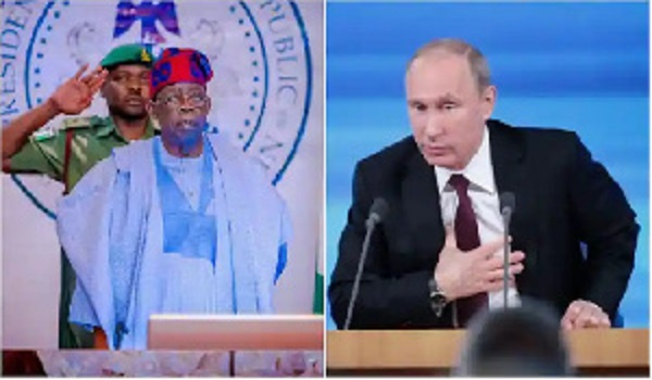 President Bola Ahmed Tinubu and President Vladmir Putin