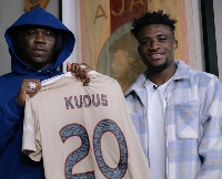 Black Stars midfielder, Kudus Mohammed and Ghanaian musician Stonebwoy