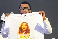 Angel Asiamah unveiled the T-shirt to the congregation