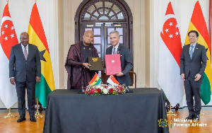 Ghana’s Minister for Foreign Affairs, Samuel Okudzeto Ablakwa and Dr Vivian Balakrishnan
