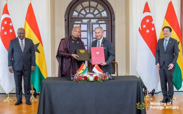 Ghana’s Minister for Foreign Affairs, Samuel Okudzeto Ablakwa and Dr Vivian Balakrishnan