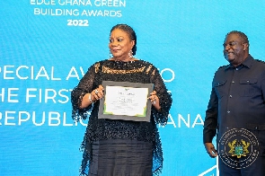 First Lady awarded for her outstanding contribution toward Ghana Green Building  Agenda