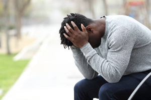 File photo of a worried man