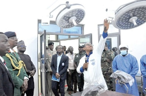 Major General Yusuf (2nd from left) with others during inspection of the newly-built facility