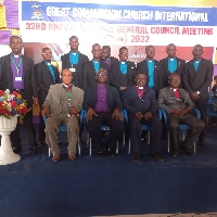 The newly-elected officials of the church