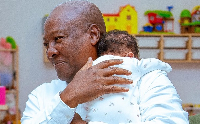 President Mahama and his grandchild